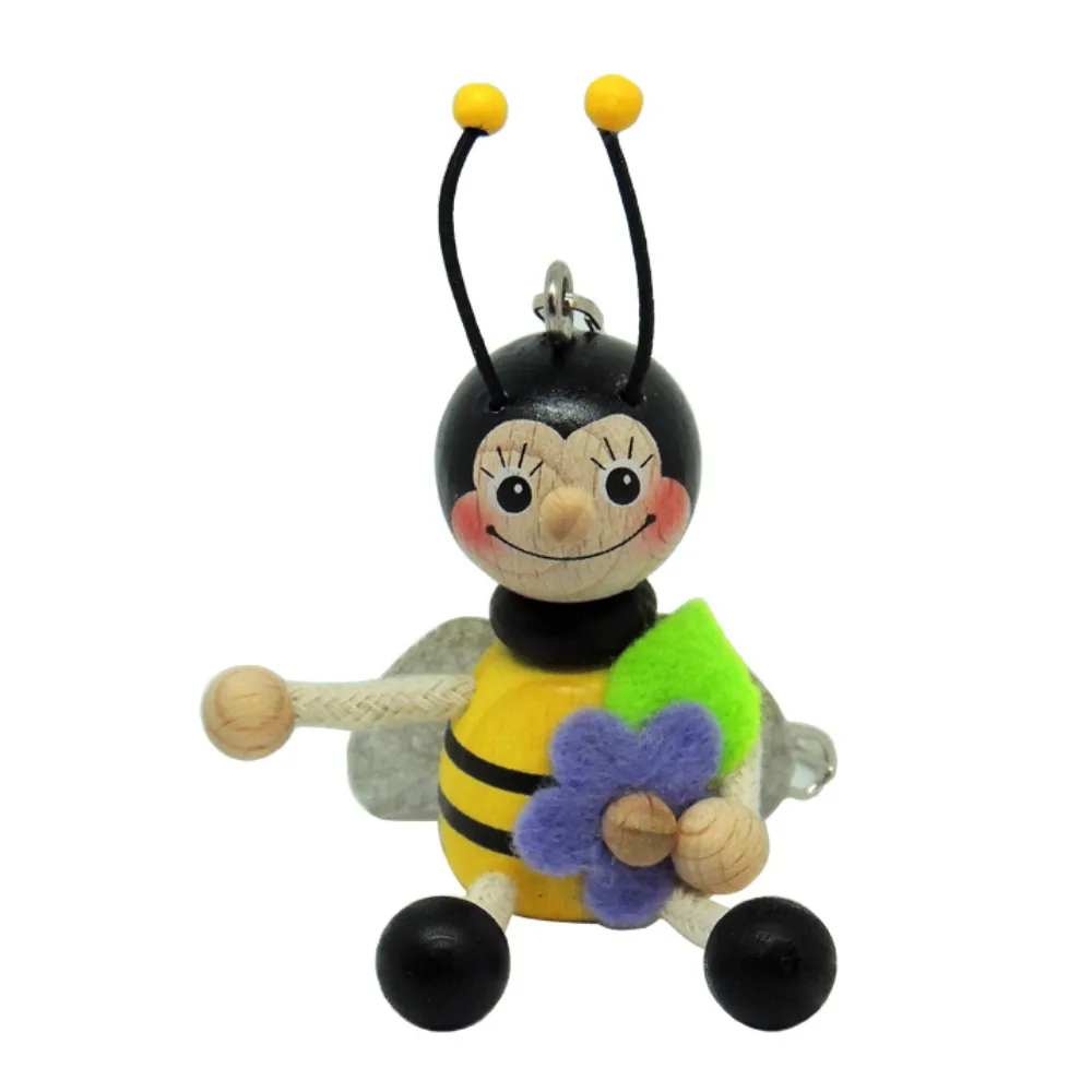 Albina din lemn breloc - baiat