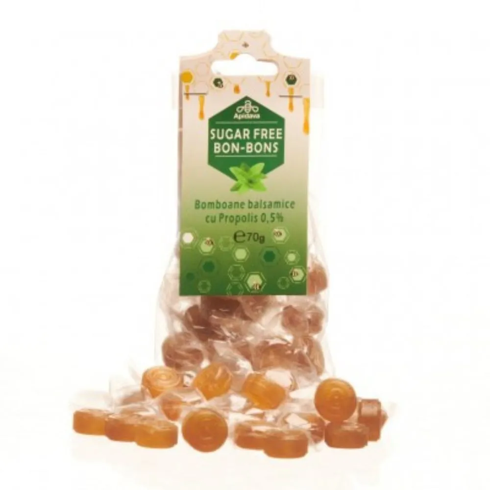 Bomboane fără zahăr, cu propolis - 70g