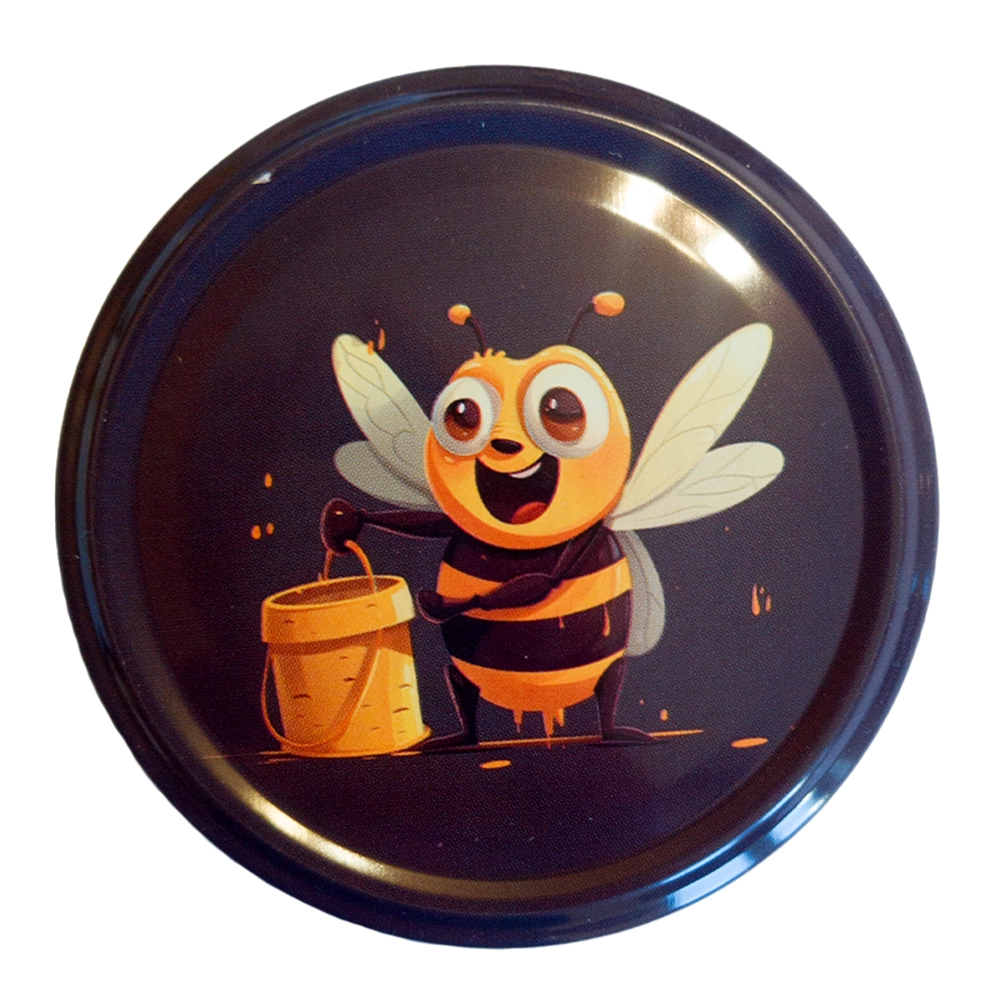 Capac 82mm - Albina pe fundal negru