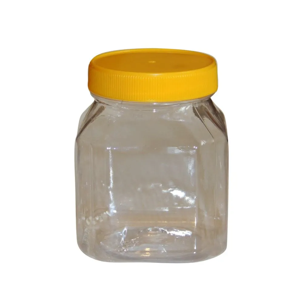 Borcan plastic PET 370ml - patrat