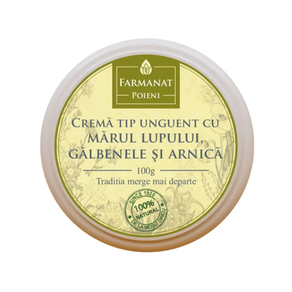 Crema cu Marul Lupului, Galbenele si Arnica, 100g