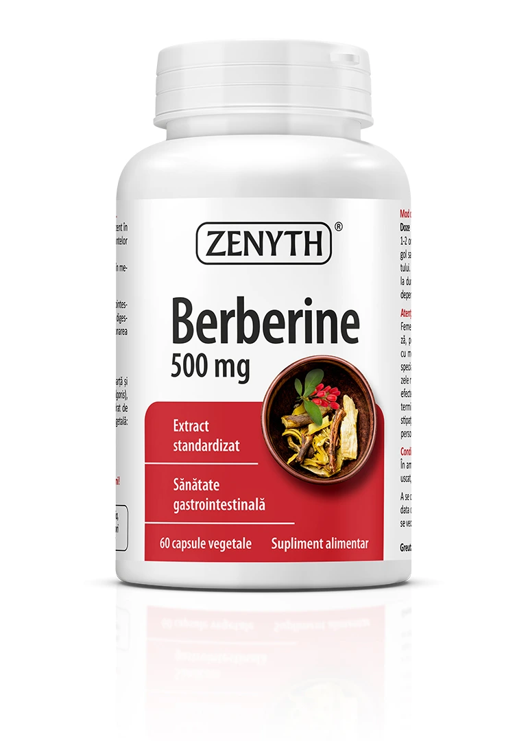 Berberine-500-mg-Cu-reflexie Pachet Berberină și Oțet din cidru de mere, 60 + 60 de capsule