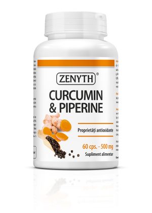 Curcumin și Piperină 500 mg, 60 capsule