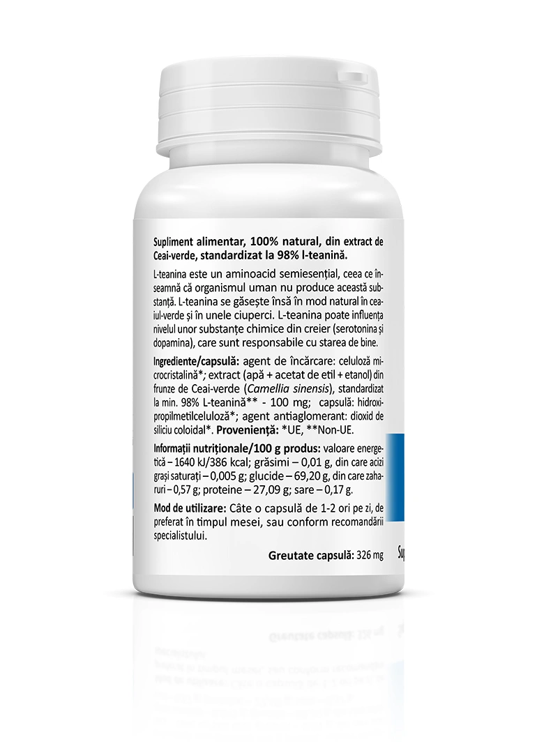 L-Teanină 100 mg, 30 capsule