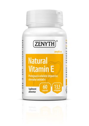 Natural-Vitamin-E-60-cps Vitamina E naturală, 60 capsule