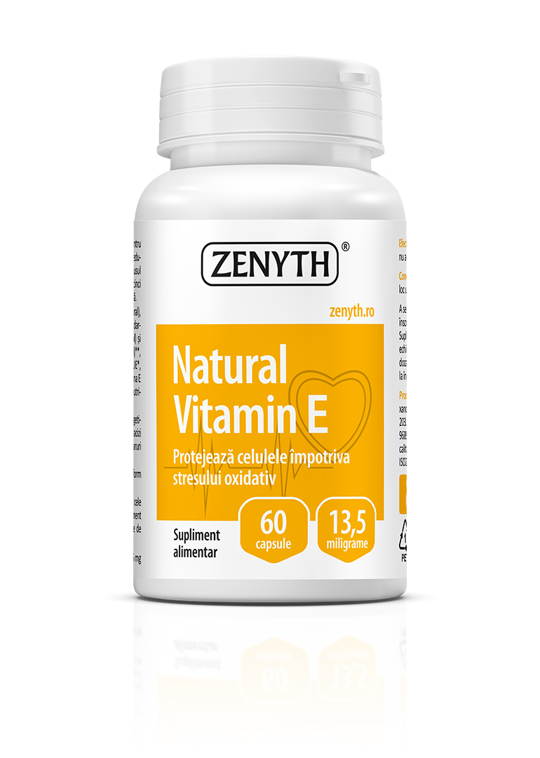 Natural-Vitamin-E-60-cps Vitamina E naturală, 60 capsule