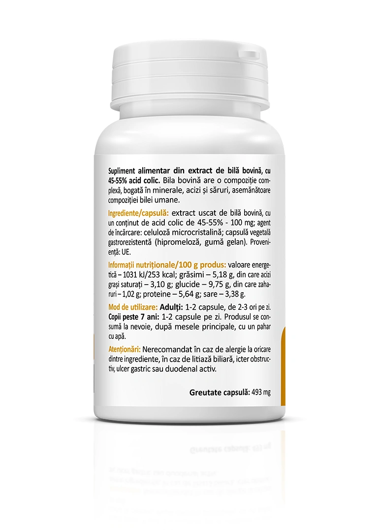 Ox Bile 100 mg, 20 capsule