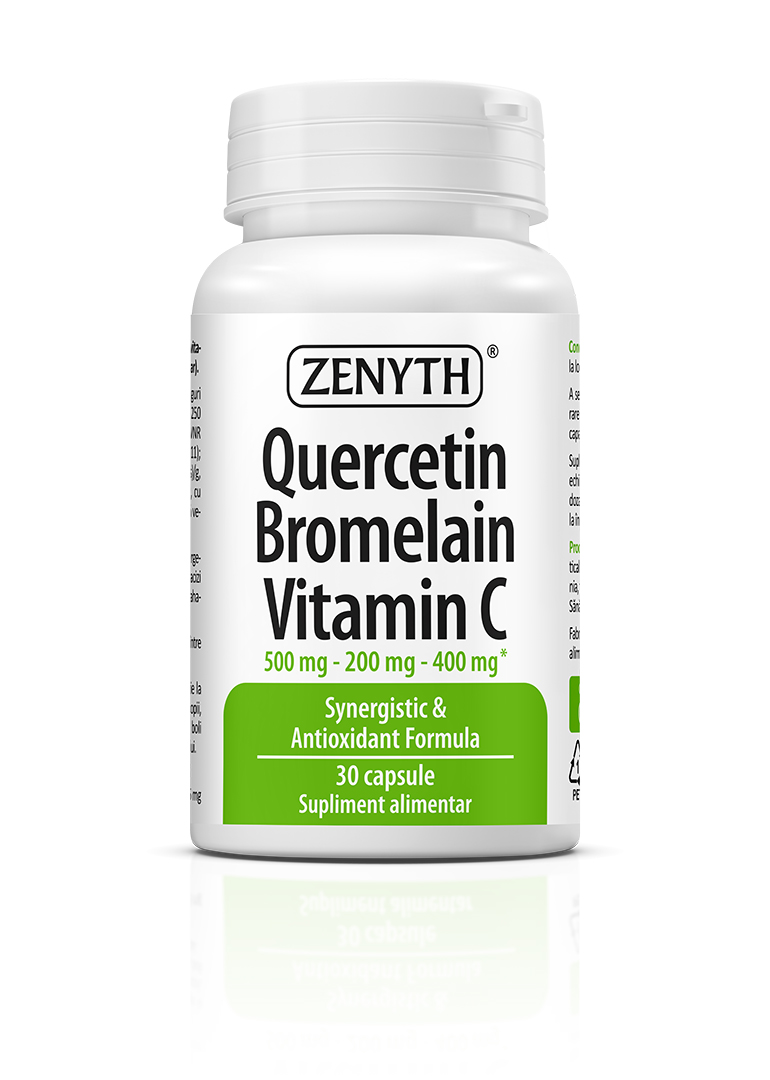 Quercetină Bromelaină Vitamina C, 30 capsule