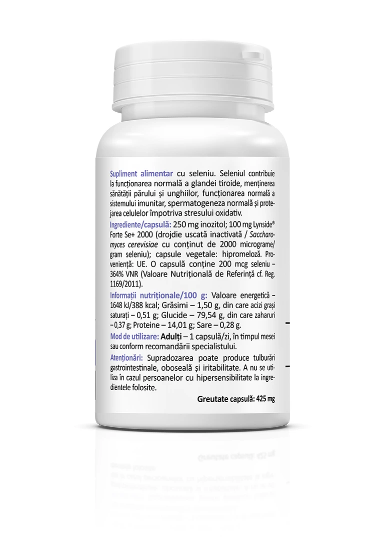 Seleniu 200 mcg, 30 capsule