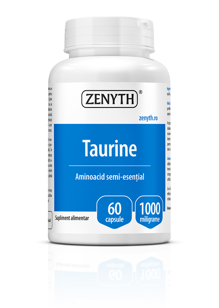 Taurine-60-cps Taurină 1000 mg, 60 capsule