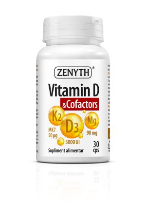 Vitamin-D-Cofactors-30-cps Vitamina D și Cofactori, 30 capsule