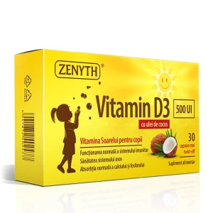 Vitamin-D3-Copii-500-UI-Cutie-Fata-30-cps Vitamina D3 500 UI pentru copii, 30 capsule