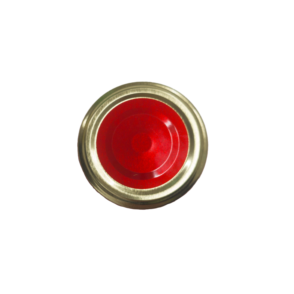Capac 53mm - Rosu cu margini aurii