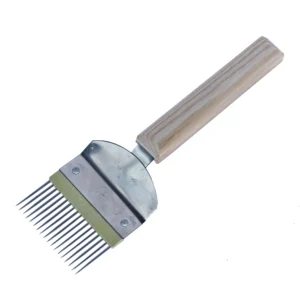 Furculita dinti inox, maner lemn