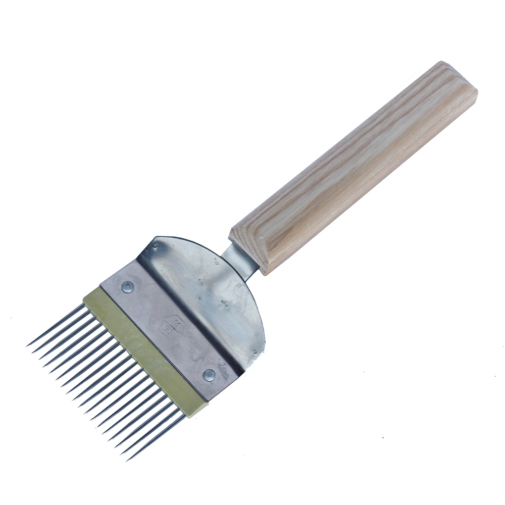 Furculita dinti inox, maner lemn