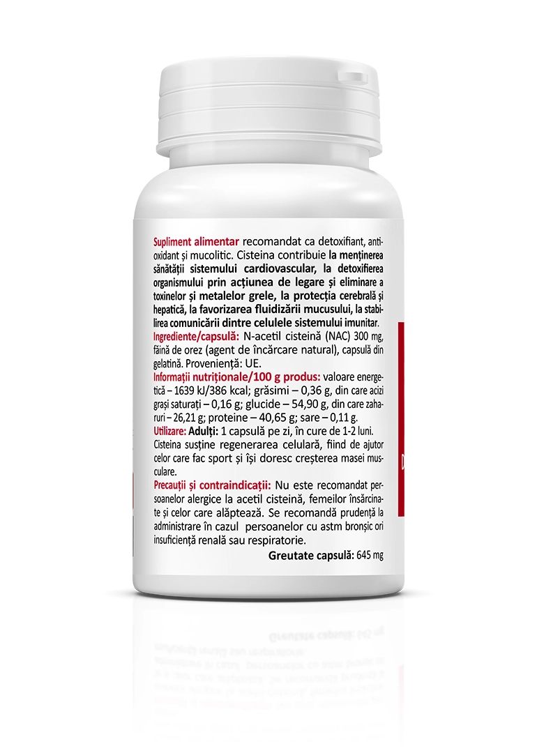 N-Acetil Cisteină 300 mg, 60 capsule