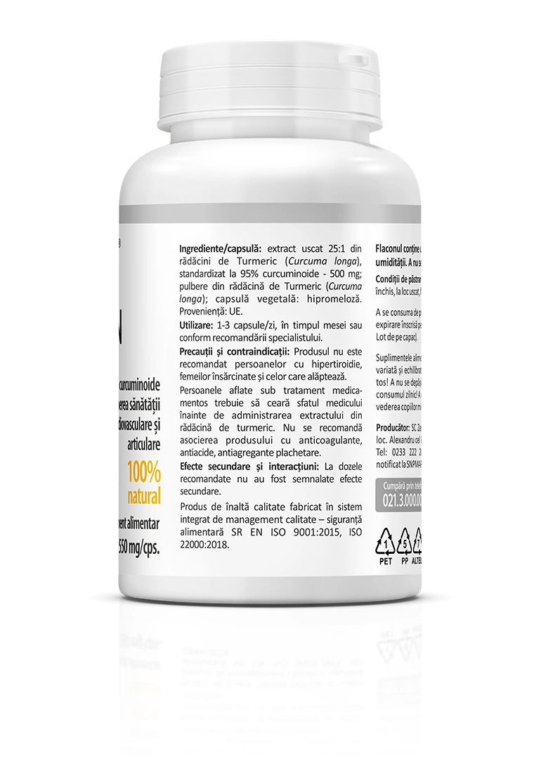 Curcumin 550 mg, 60 capsule