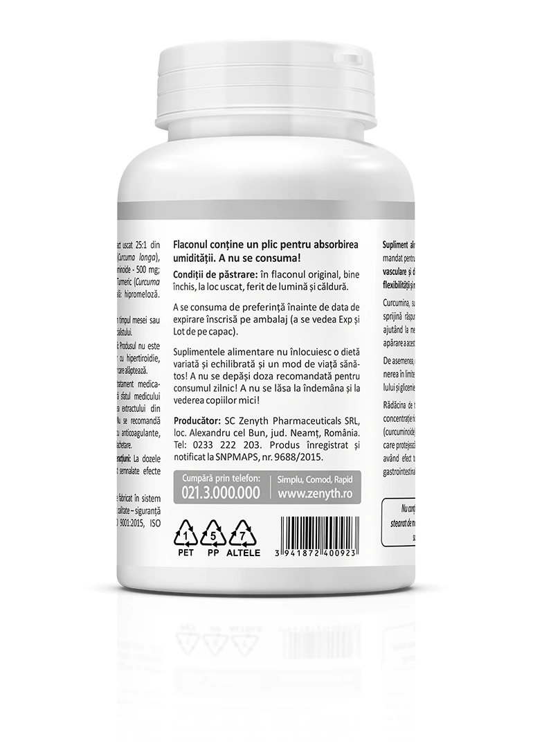 Curcumin 550 mg, 60 capsule