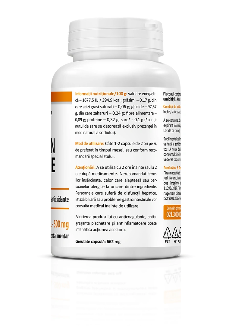 Pachet promoțional Curcumin și Piperină, 90 capsule