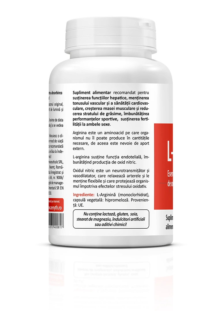 L-Arginină 800 mg, 60 capsule