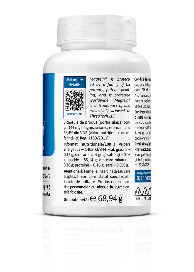 Magneziu Treonat Magtein, 90 capsule