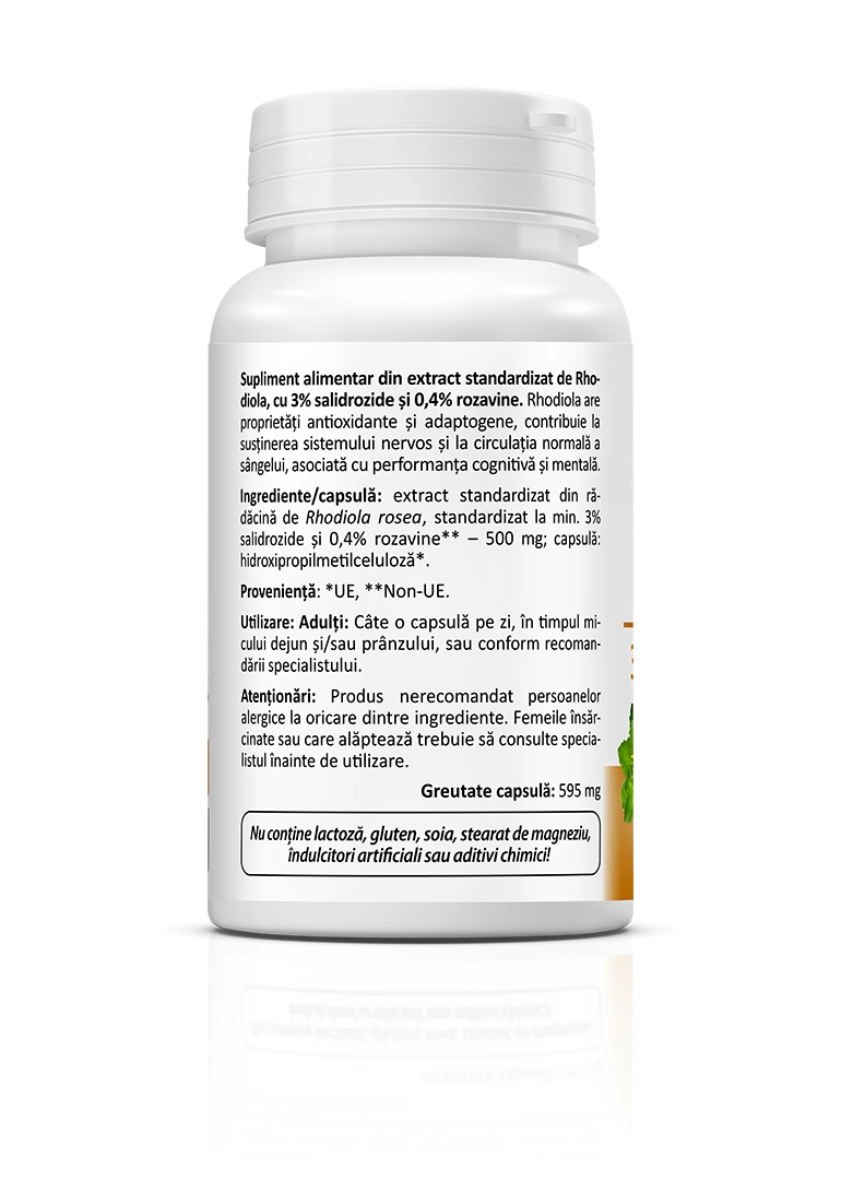 Rhodiola Salidrosides 500 mg, 30 capsule