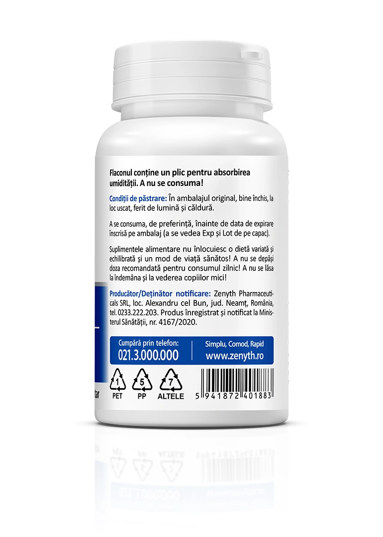 Zinc 25 mg, 30 capsule