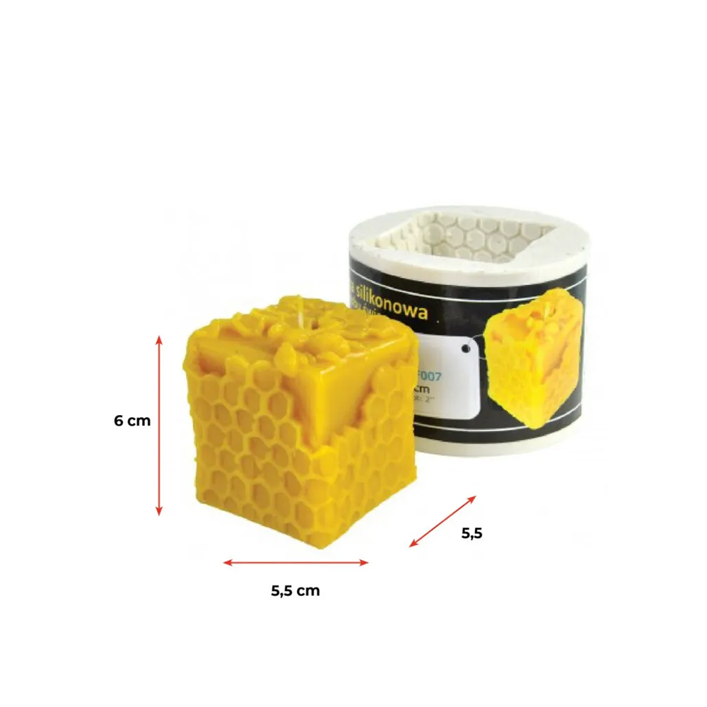 Formă din silicon "cub cu fagure" pentru lumânări