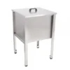 Tavă descăpăcire rame apicole din inox cu suport pentru rame și colector de căpăceală