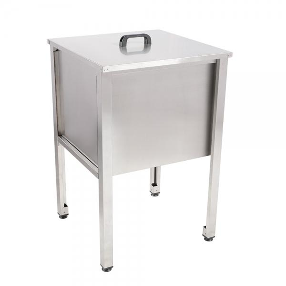 Tavă descăpăcire rame apicole din inox cu suport pentru rame și colector de căpăceală