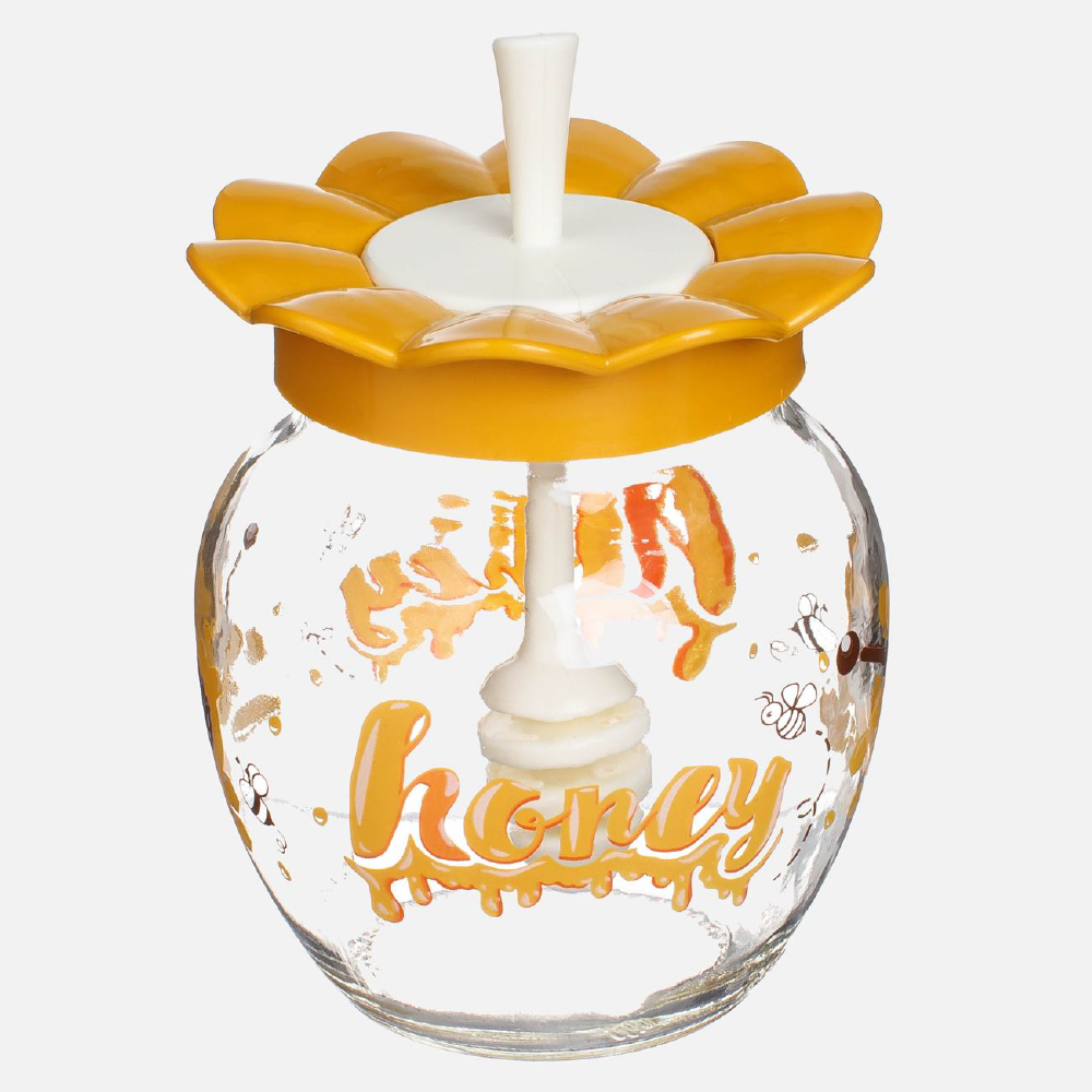 Borcan pentru miere 370 ml cu capac