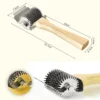 Furculiță de descăpăcit cu rolă din inox