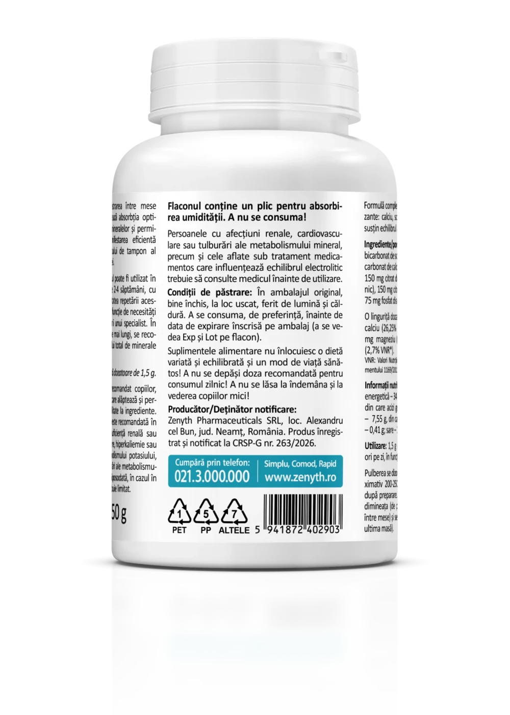 Complex de săruri și electroliți Base Powder,150 g