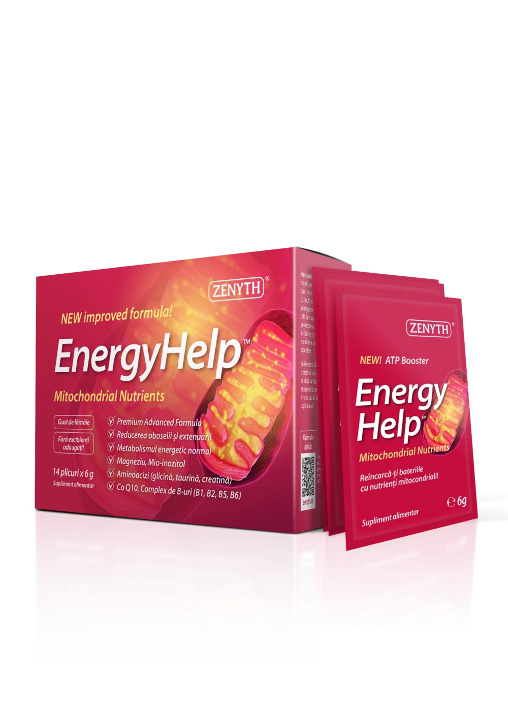 EnergyHelp, nutrienți mitocondriali, 14 plicuri x 6 g