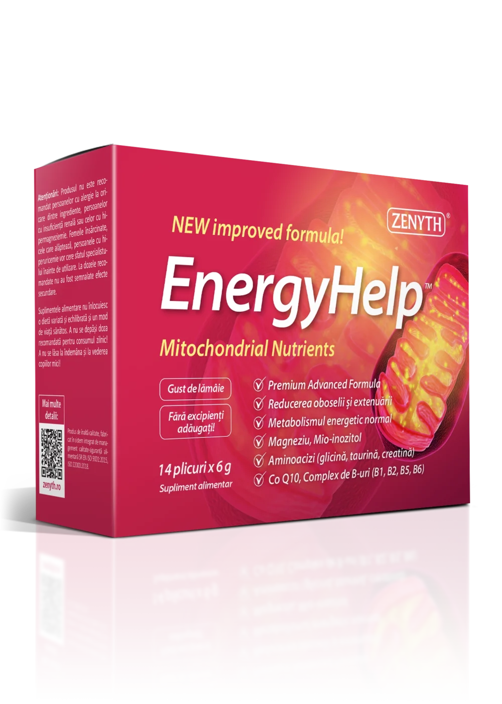 EnergyHelp, nutrienți mitocondriali, 14 plicuri x 6 g