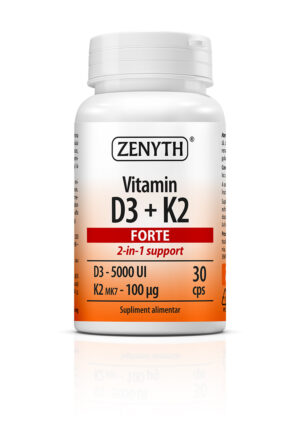 Vitamina D3 5000 UI + K2 Forte, 30 capsule