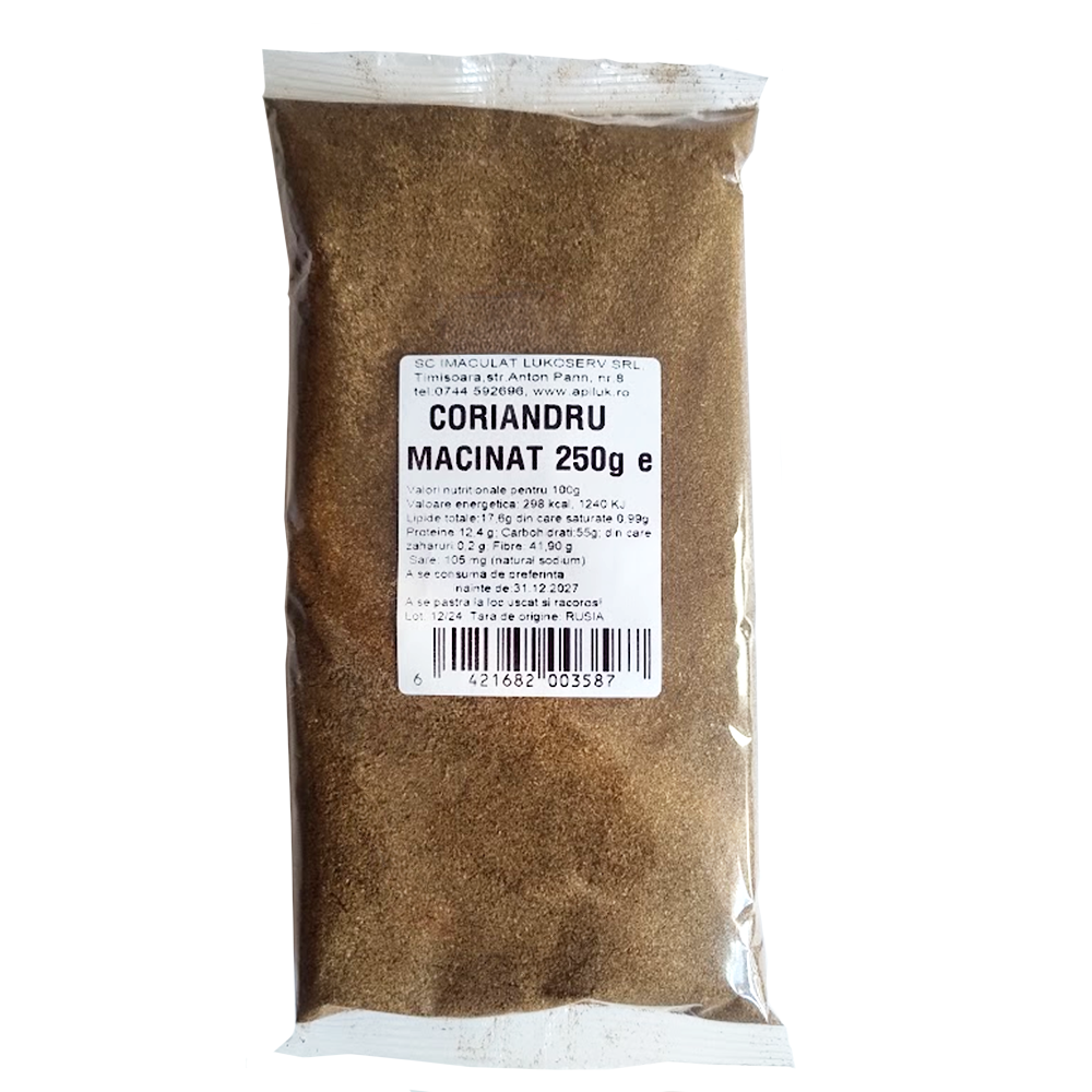 Coriandru măcinat 250 g - condiment aromat